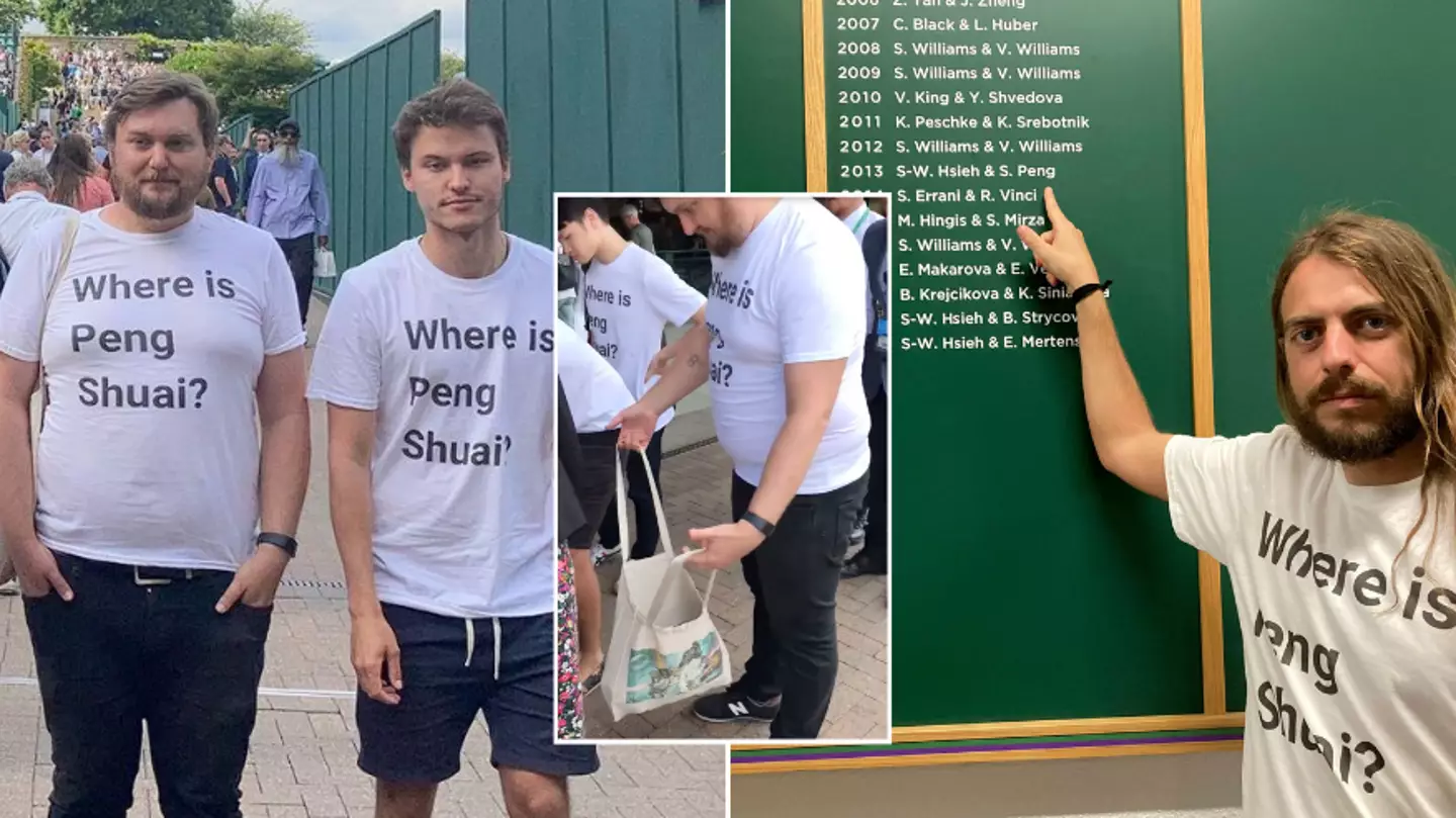Activists Wearing 'Where Is Peng Shuai' T-Shirts Claim They Were 'Harassed' By Wimbledon Security