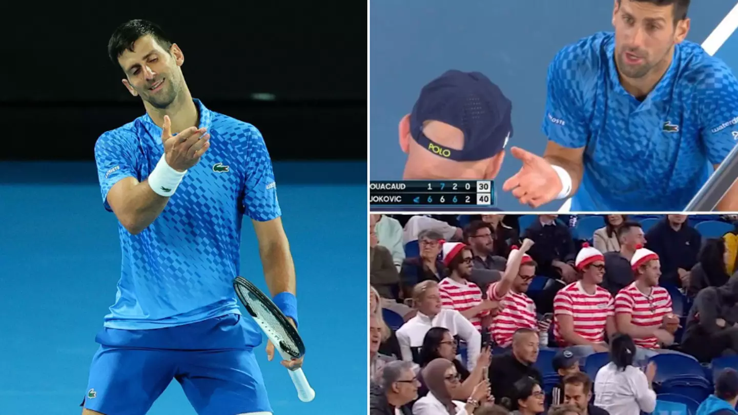 Novak Djokovic clashes with 'drunk out of his mind' heckling spectator dressed as Where's Wally