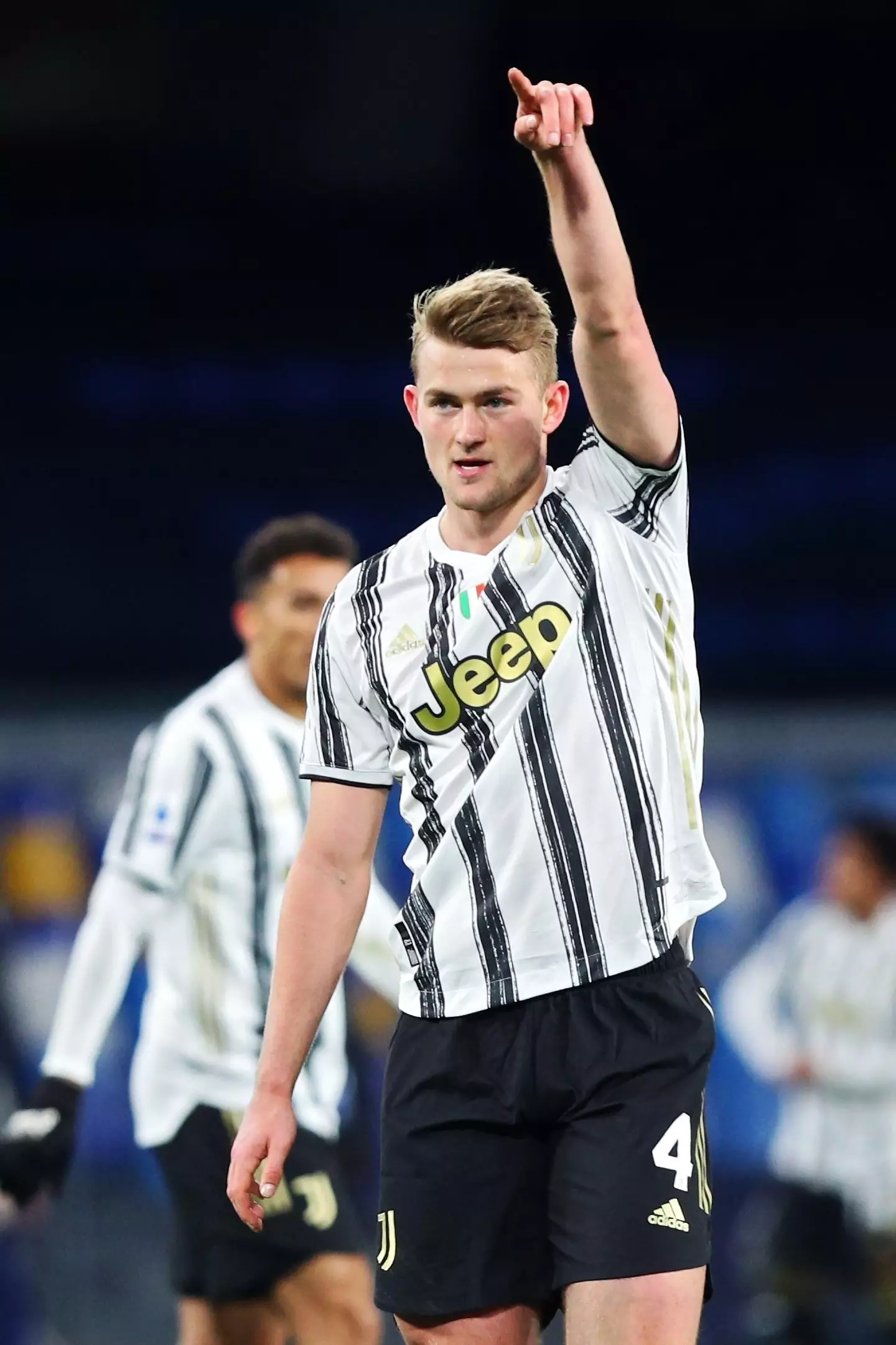 Matthijs De Ligt of Juventus gestures during the Italian championship Serie A football match between SSC Napoli and Juventus. (Alamy)