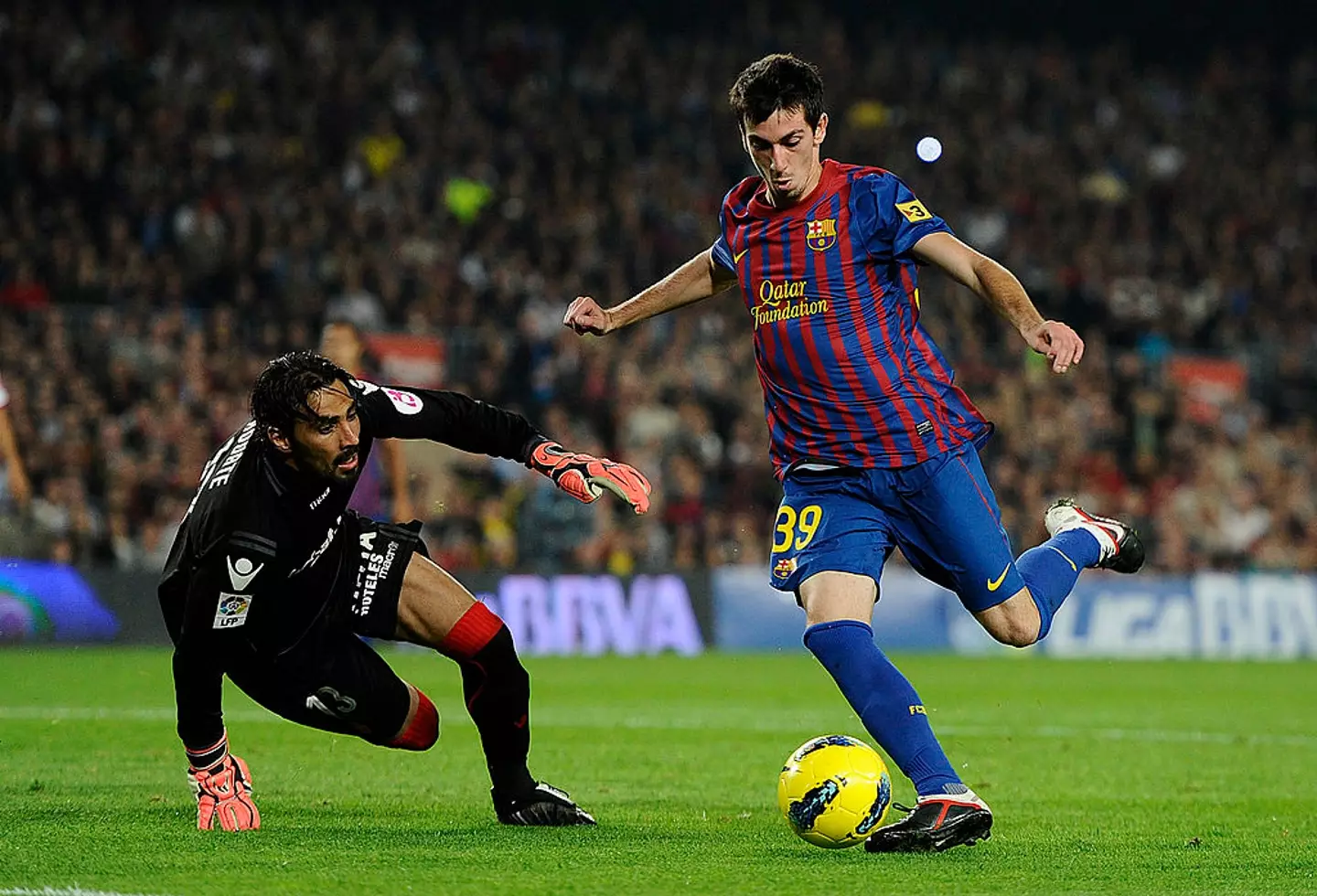Isaac Cuenca in action for Barcelona in 2011 (Credit:Getty)