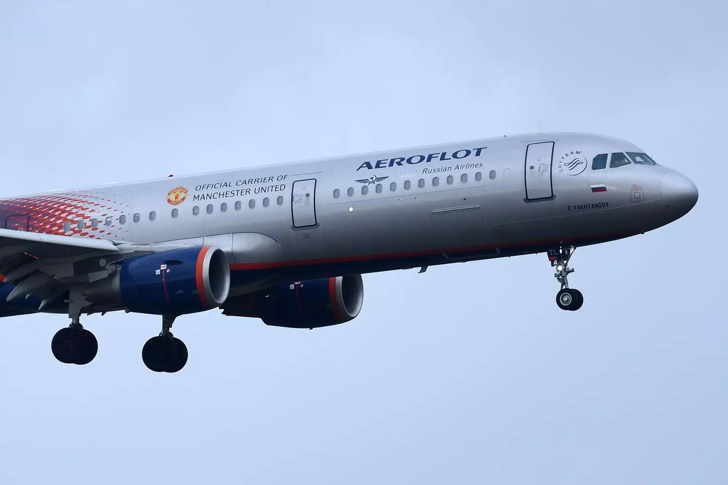 United have often flown with Aeroflot. Image: PA Images