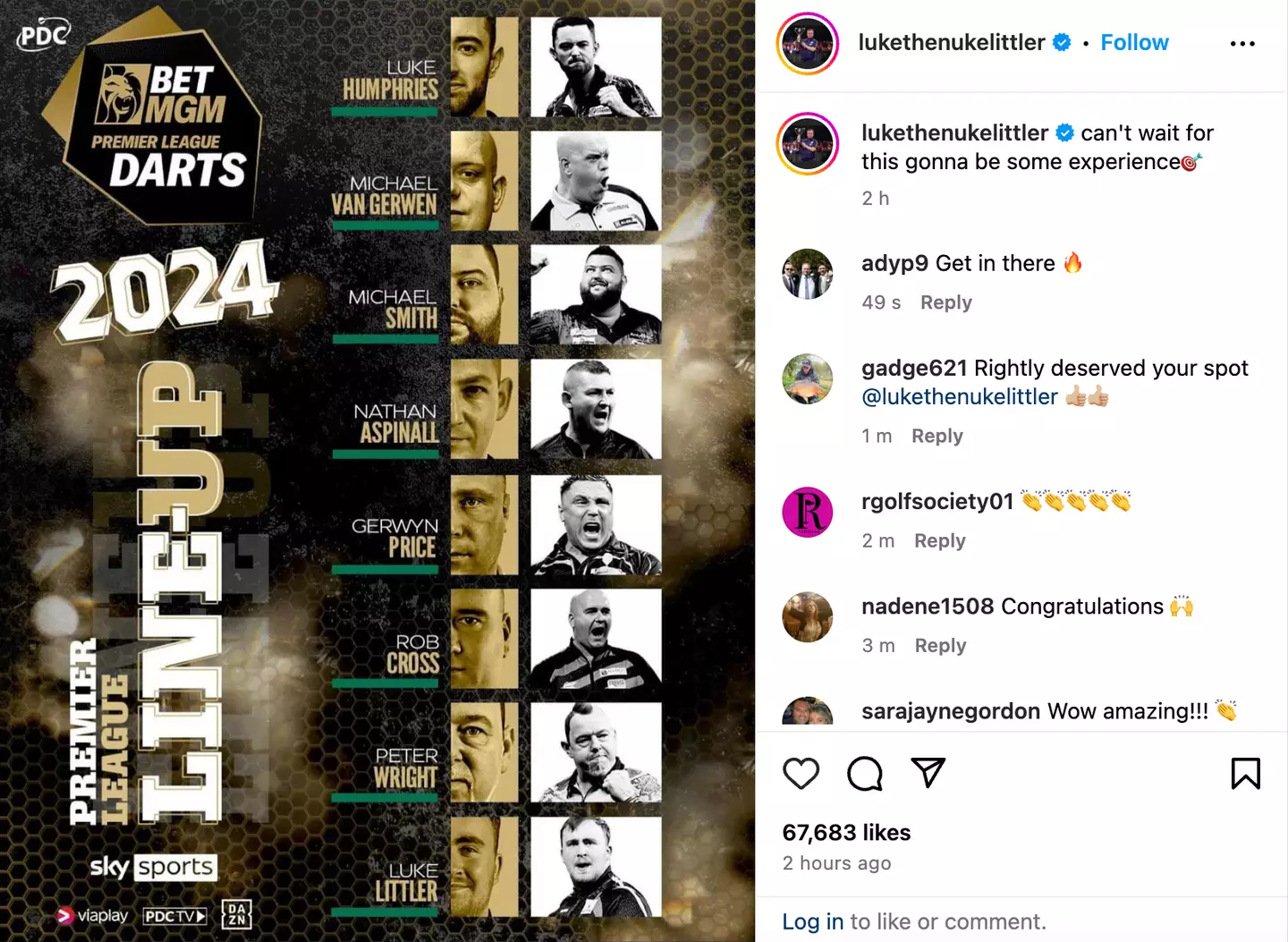 Littler is excited. (Image