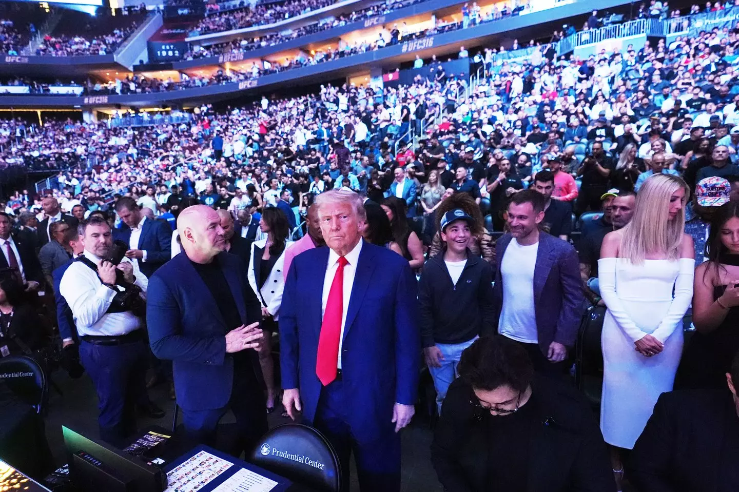 Donald Trump attended UFC 316 last year. Image: Getty
