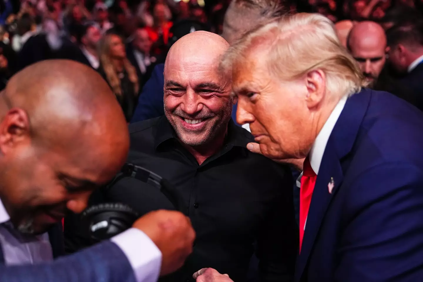 Joe Rogan and Donald Trump. (Image: Getty)