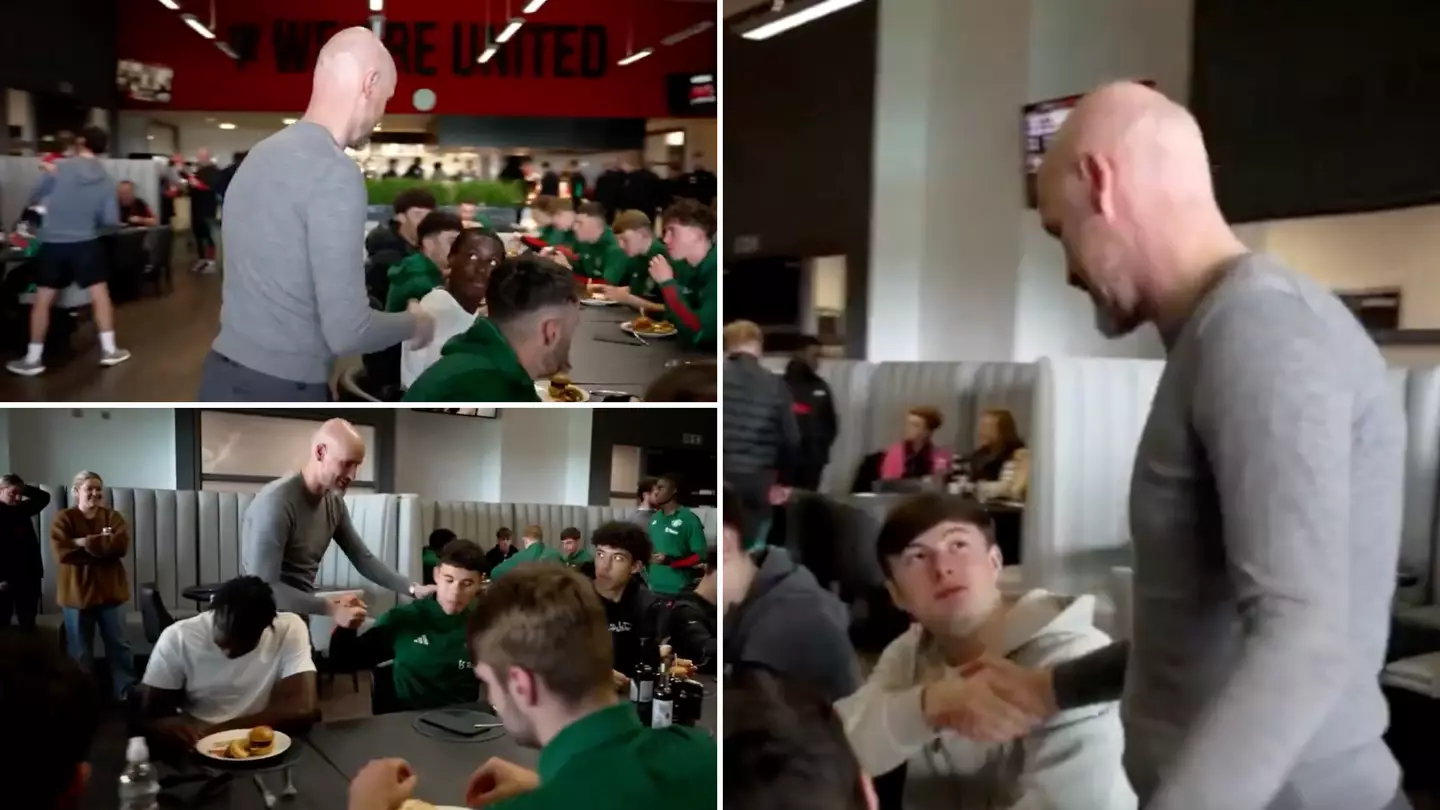Man Utd fans spot academy player Erik ten Hag has plans for after 'very friendly' embrace at team meal