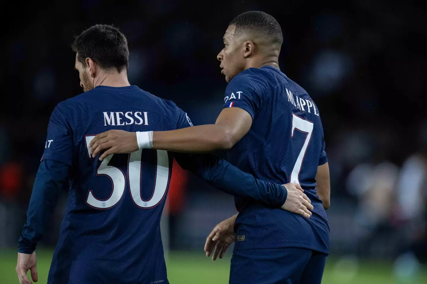 Mbappe and Messi are set to be reunited on opposite sides of the pitch on Sunday. Image: Alamy
