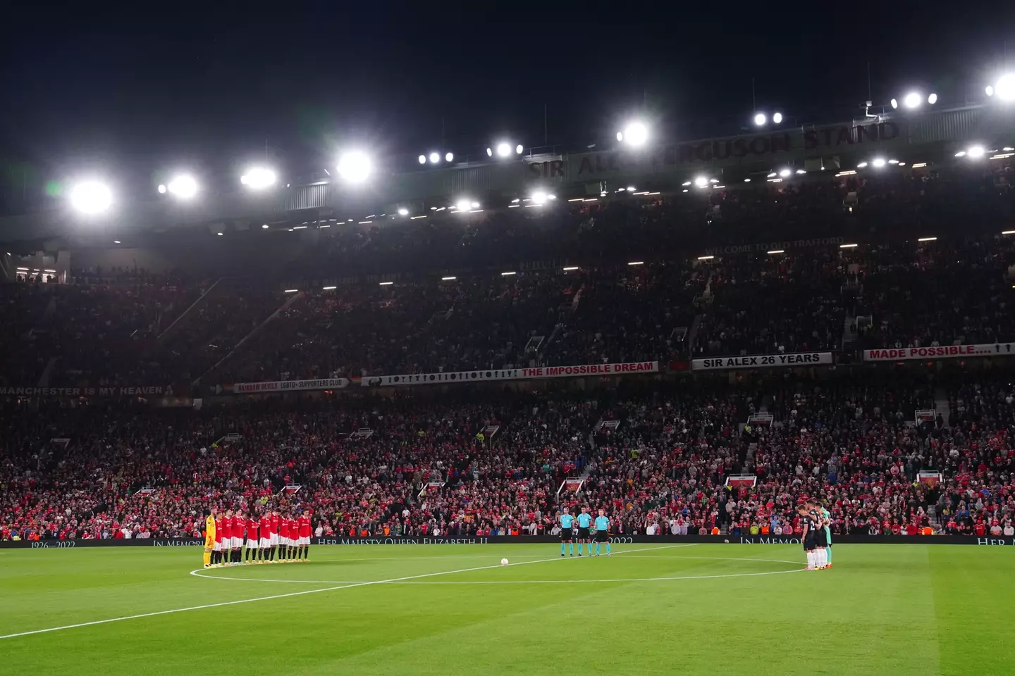 Minute's silences were held at European games involving English teams on Thursday night. Image: Alamy