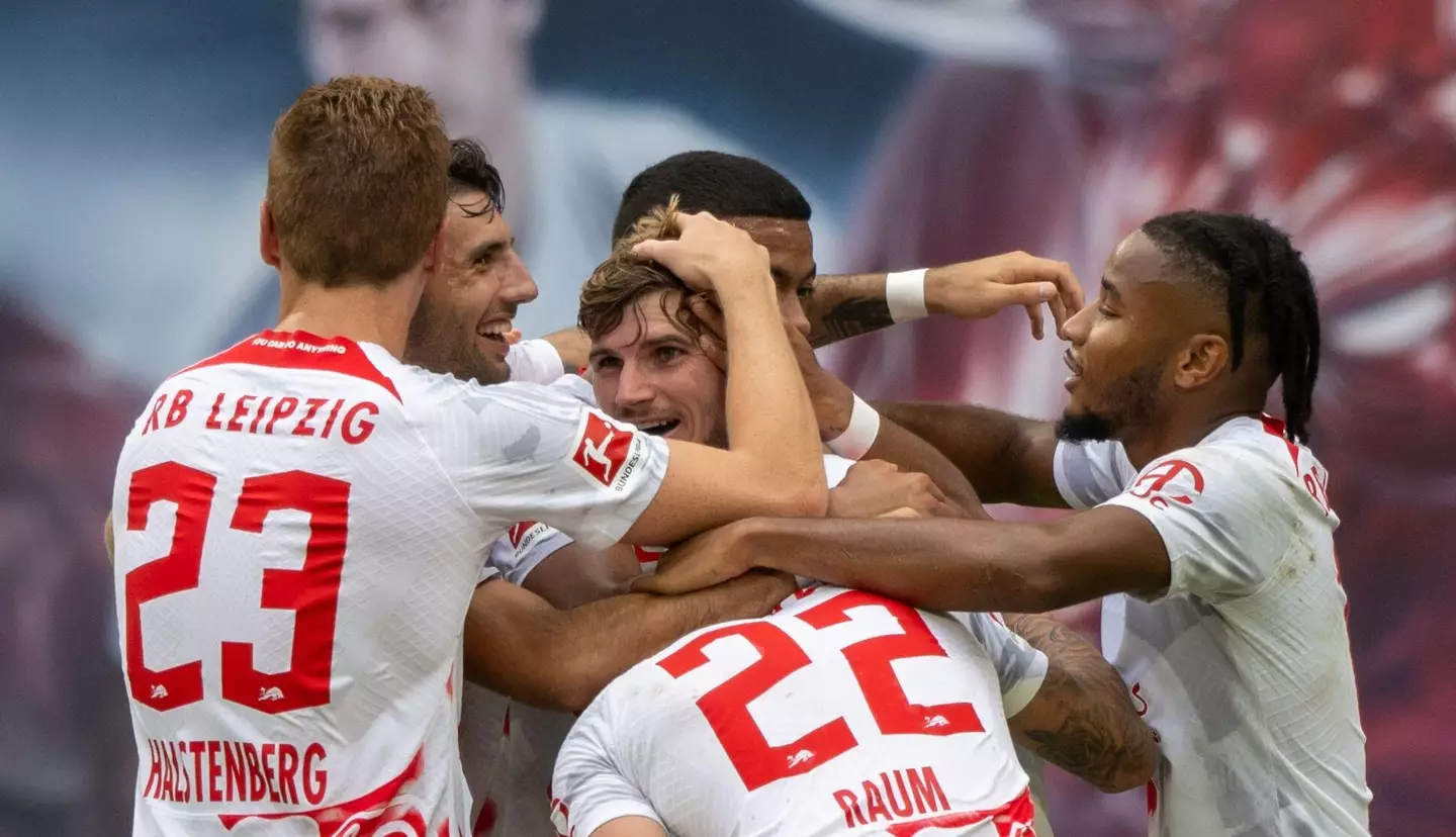 Timo Werner celebrating his first goal after his return to RB Leipzig. (Alamy)