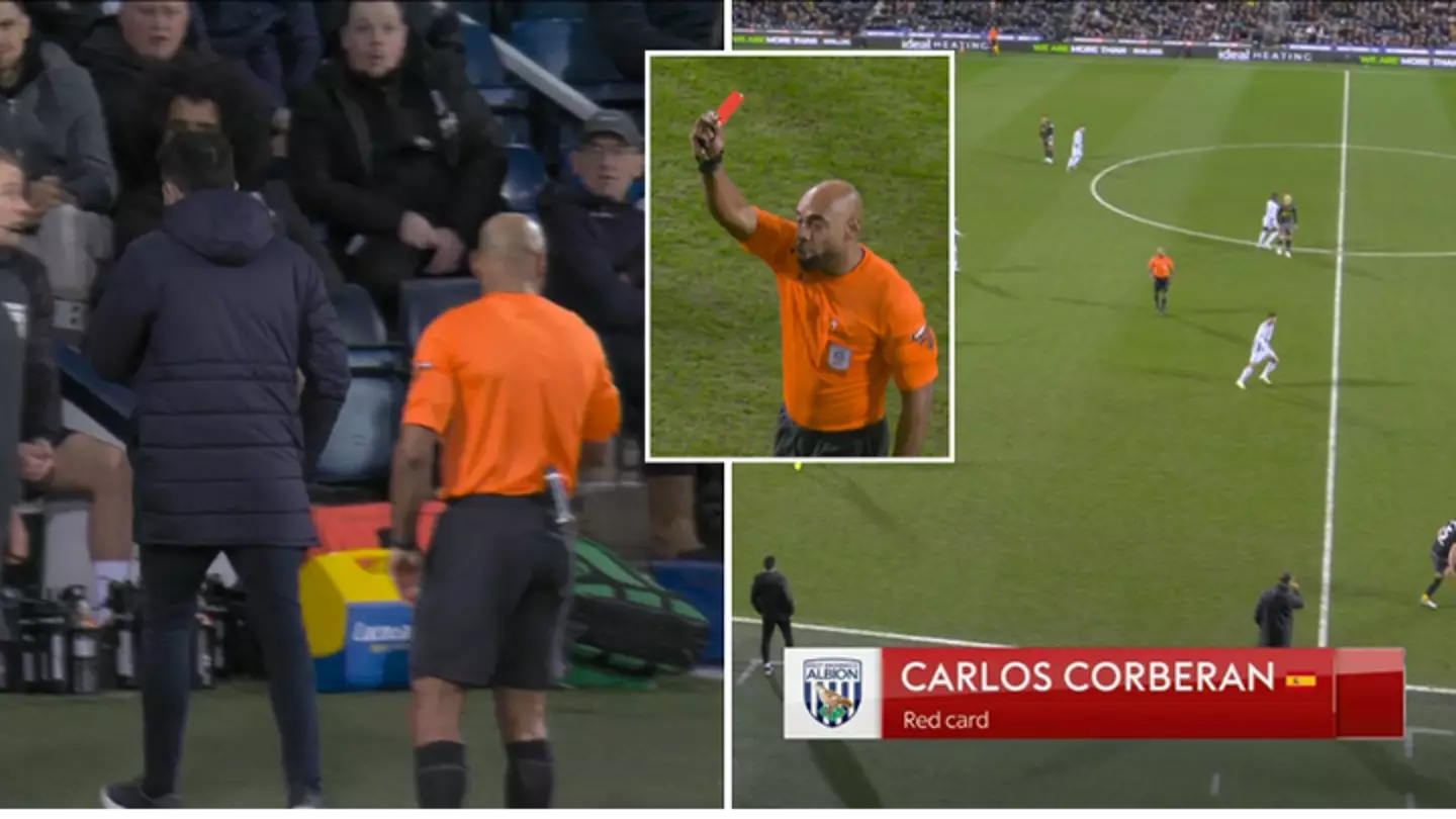 West Brom manager Carlos Corberan sent off just five minutes into Championship match for ultra-rare offence