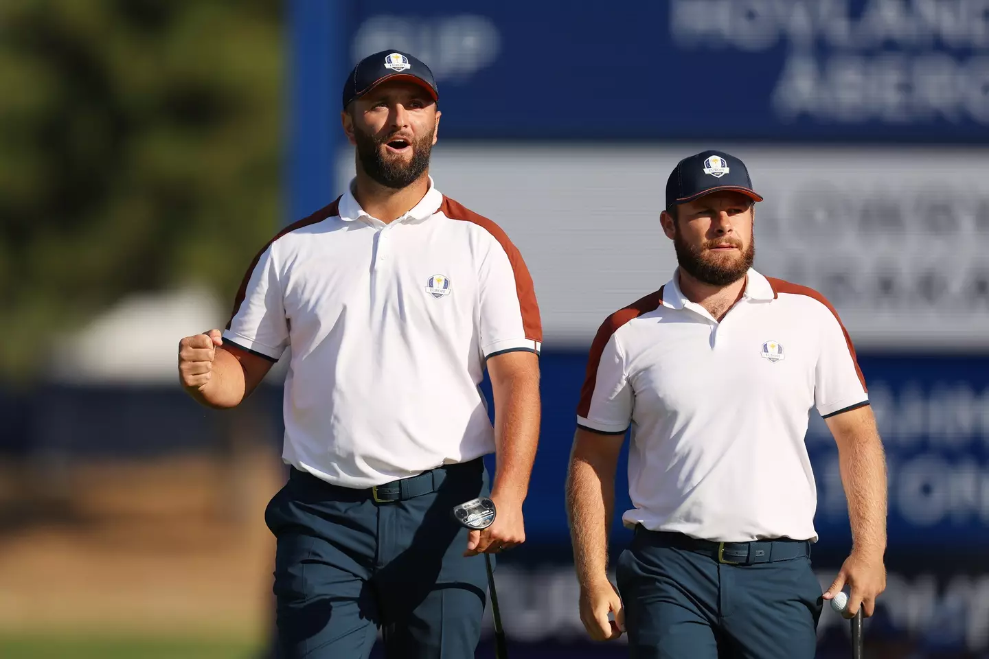 Jon Rahm and Tyrell Hatton. Image: Maddie Meyer/PGA of America / Contributor via Getty