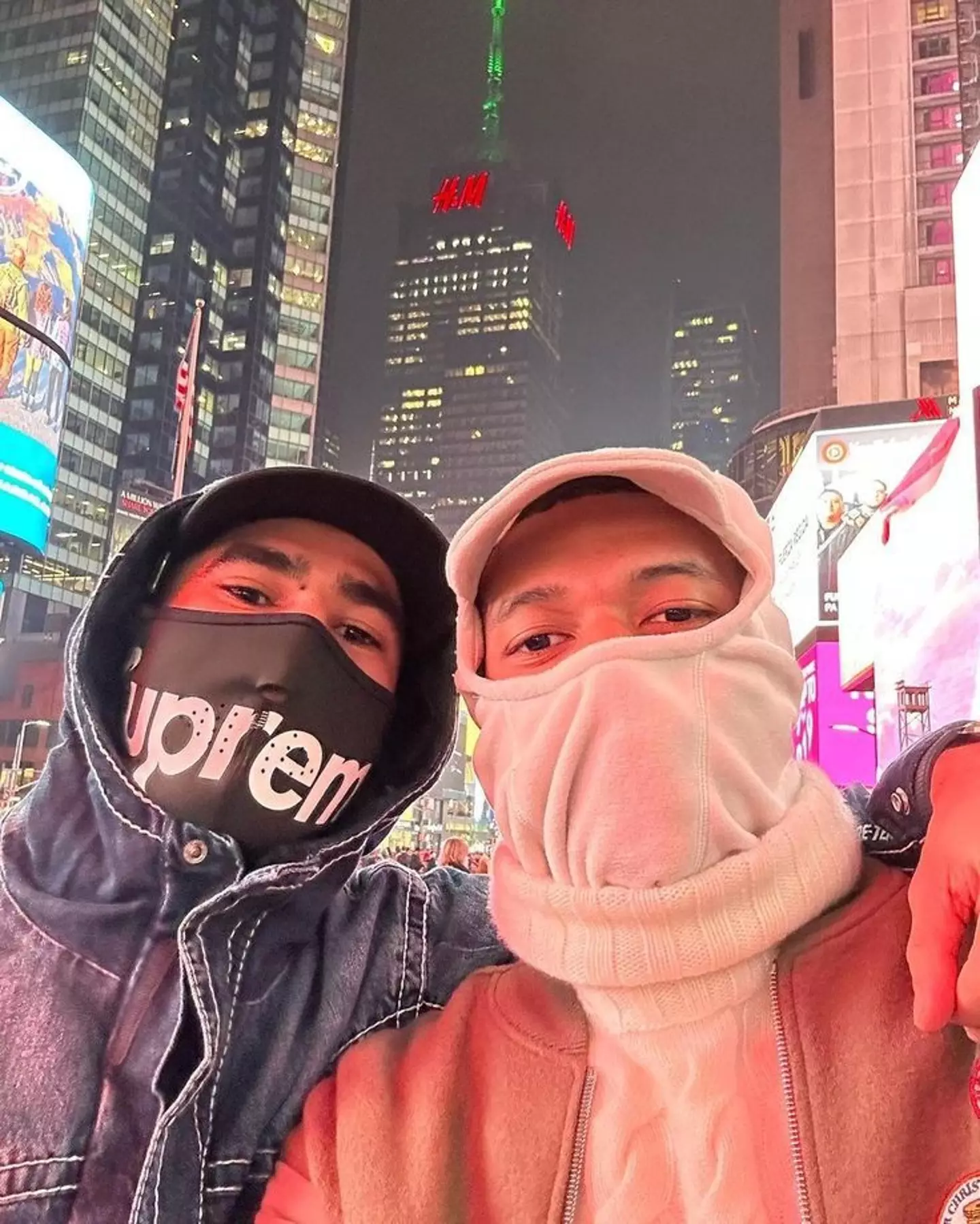 Kylian Mbappe and Achraf Hakimi in New York. Image credit: Instagram/k.mbappe