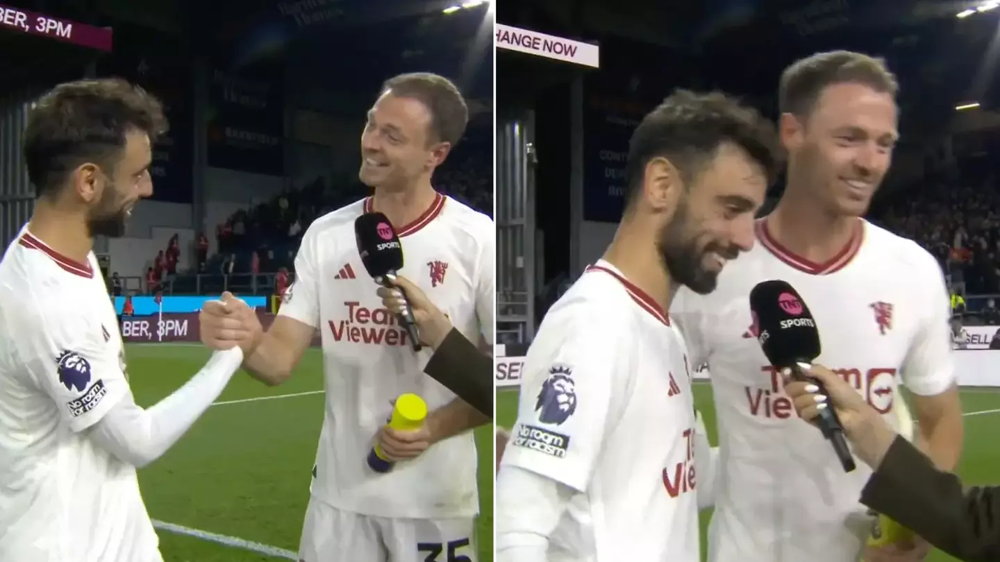 Bruno Fernandes makes heart-warming gesture to Jonny Evans after Man Utd's Burnley win