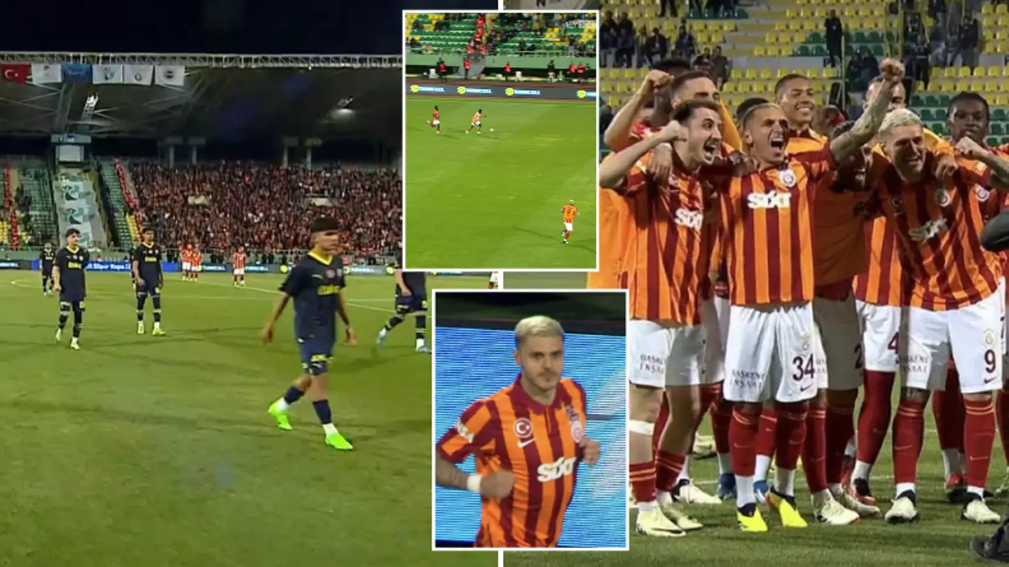 Chaos as Fenerbahce players walk off pitch after Galatasaray goal one minute into cup final