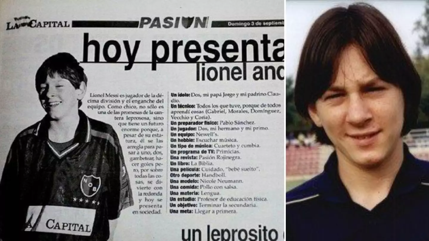 A copy of Lionel Messi's first interview ever has been found and translated