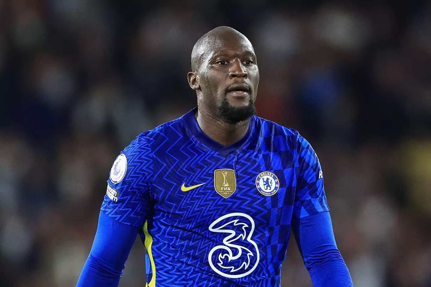 Romelu Lukaku features in Chelsea's match against Leeds United. (Alamy)