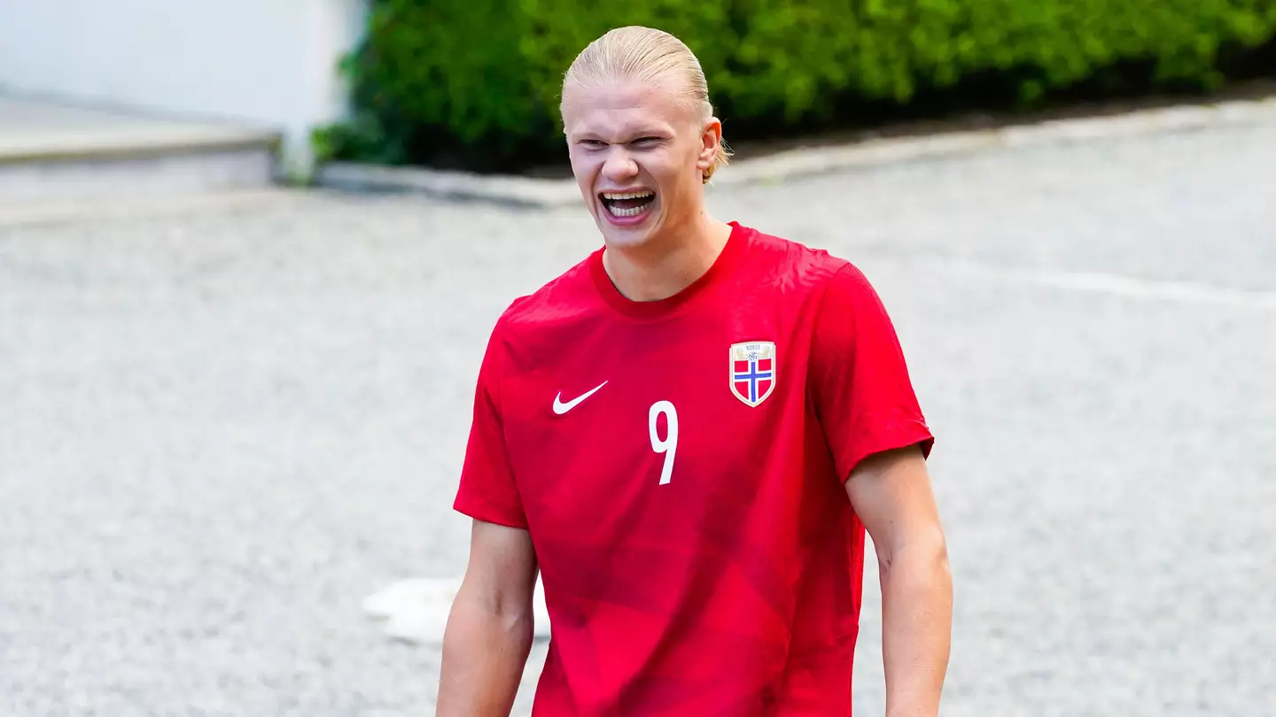 Erling Haaland on international duty with Norway