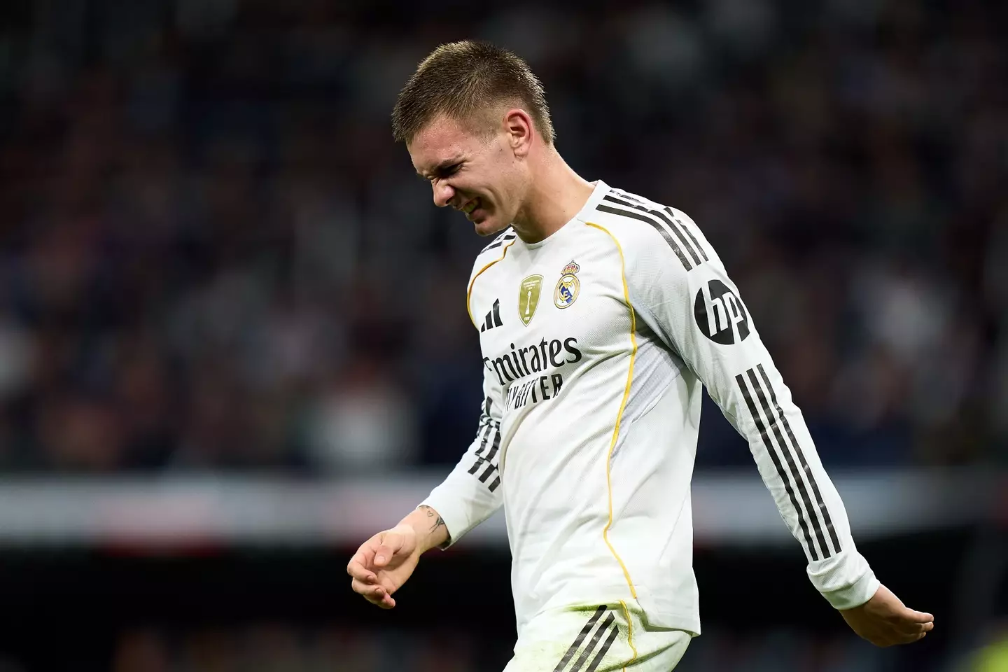 Franco Mastantuono has been diagnosed with pubalgia. Image credit: Getty