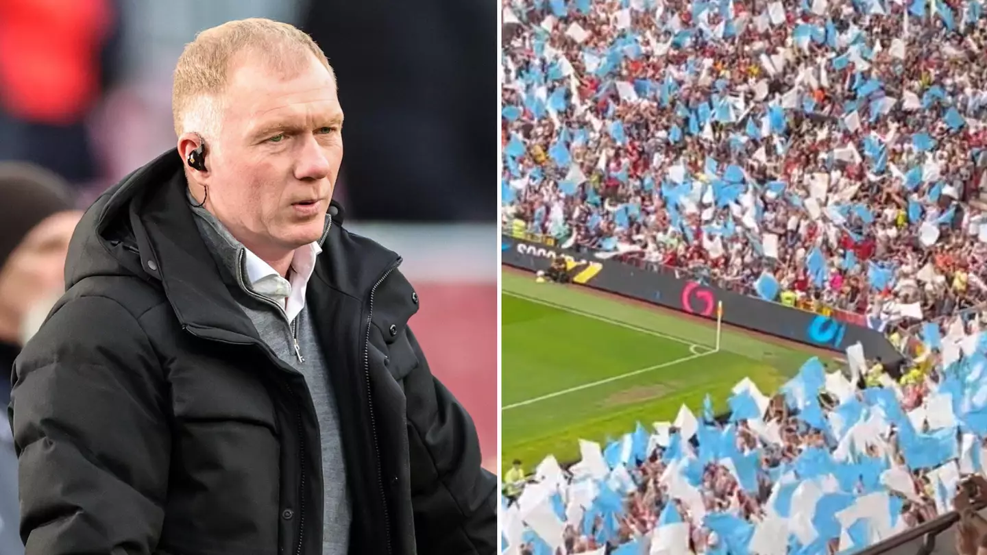 Paul Scholes absolutely furious with blue and white flags at Old Trafford for Soccer Aid