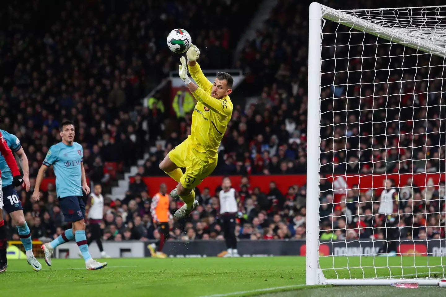 Martin Dubravka in action for Manchester United. Image: Getty 