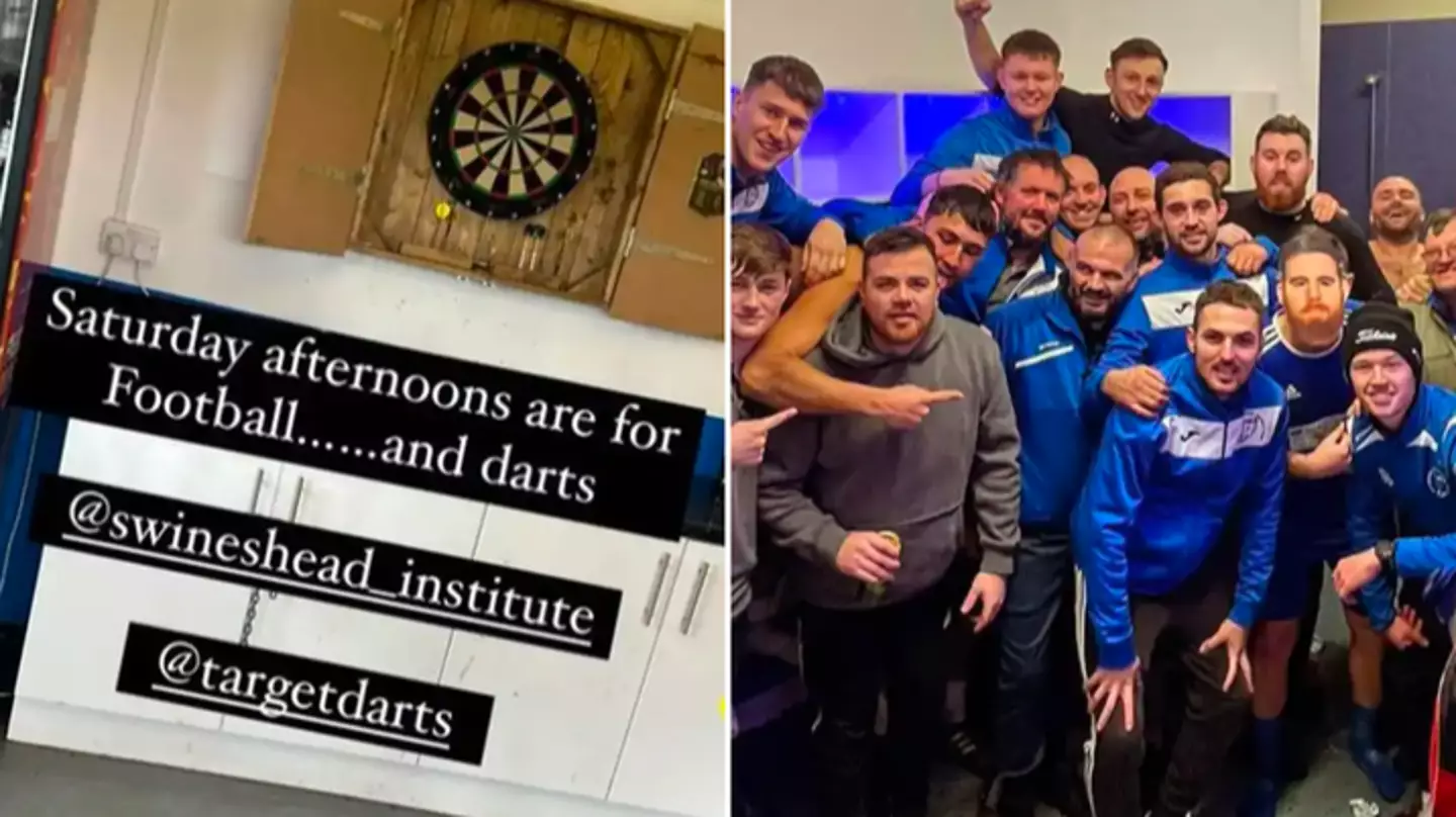 World Darts Championship star pictured playing for local football team days after beating Michael van Gerwen
