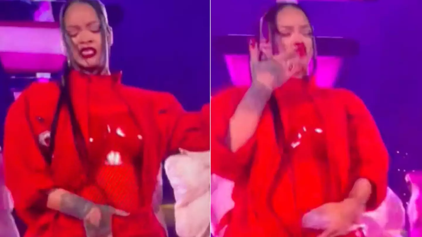 Rihanna appeared to go full Joachim Low by scratching crotch and sniffing fingers during Super Bowl half-time performance