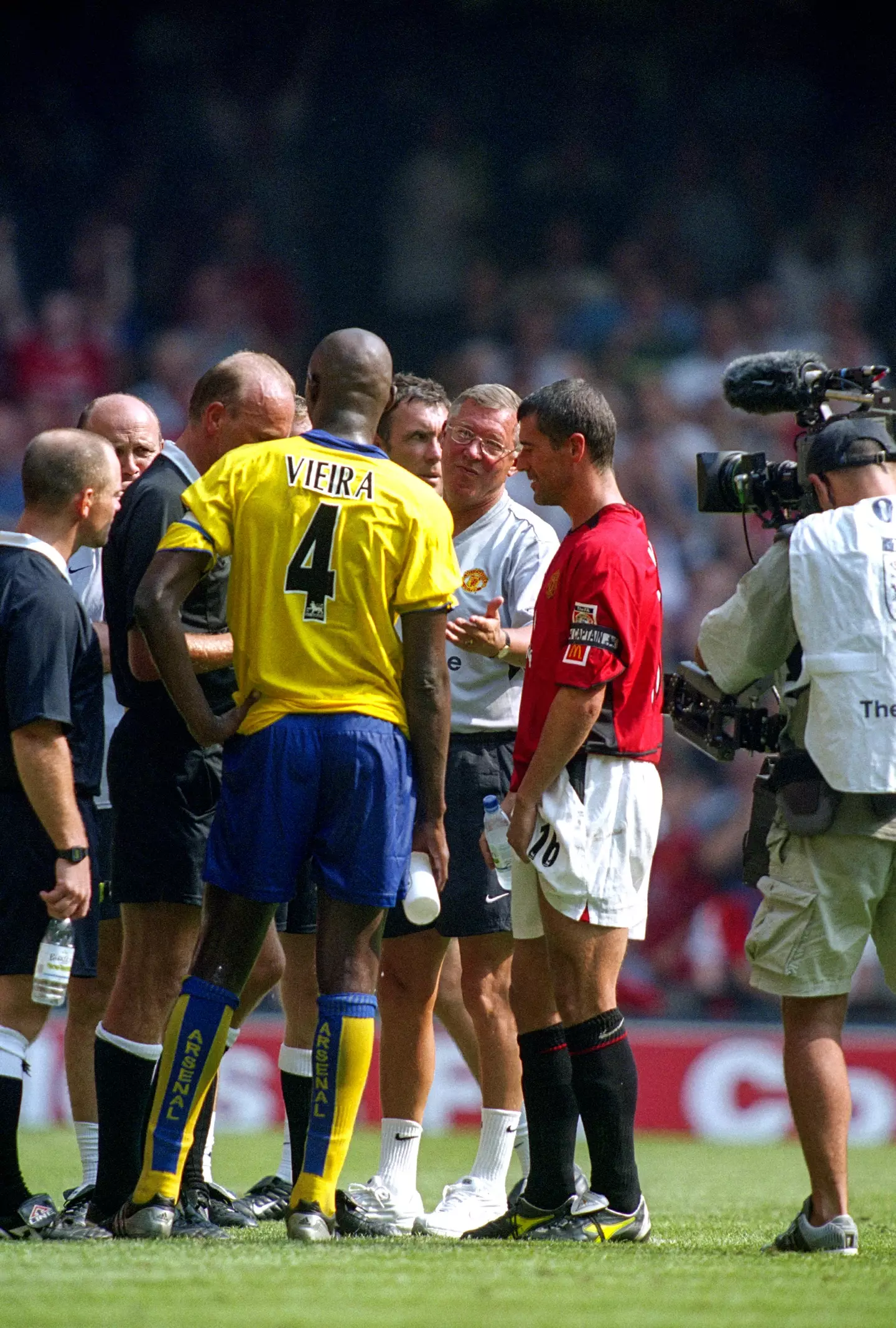 Sir Alex Ferguson wanted to pair Patrick Vieira with Roy Keane. Image: Getty