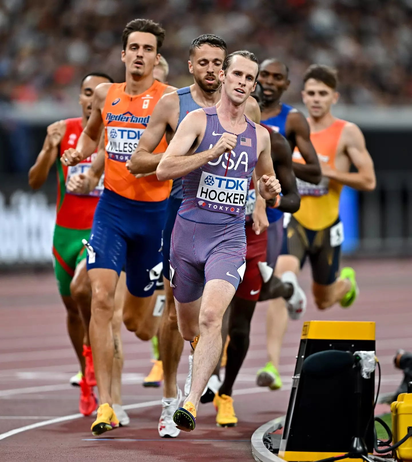 Olympic champion Cole Hocker will miss the 1500m final. Image: Getty