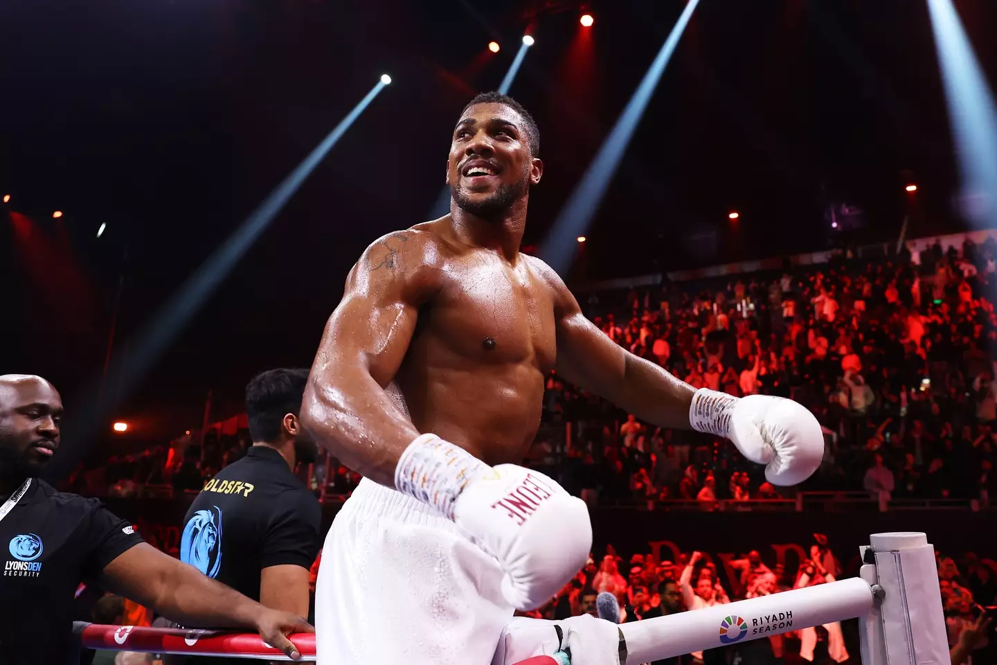 Anthony Joshua is set to return in Saudi Arabia next February, according to Turki Alalshikh. Image: Getty