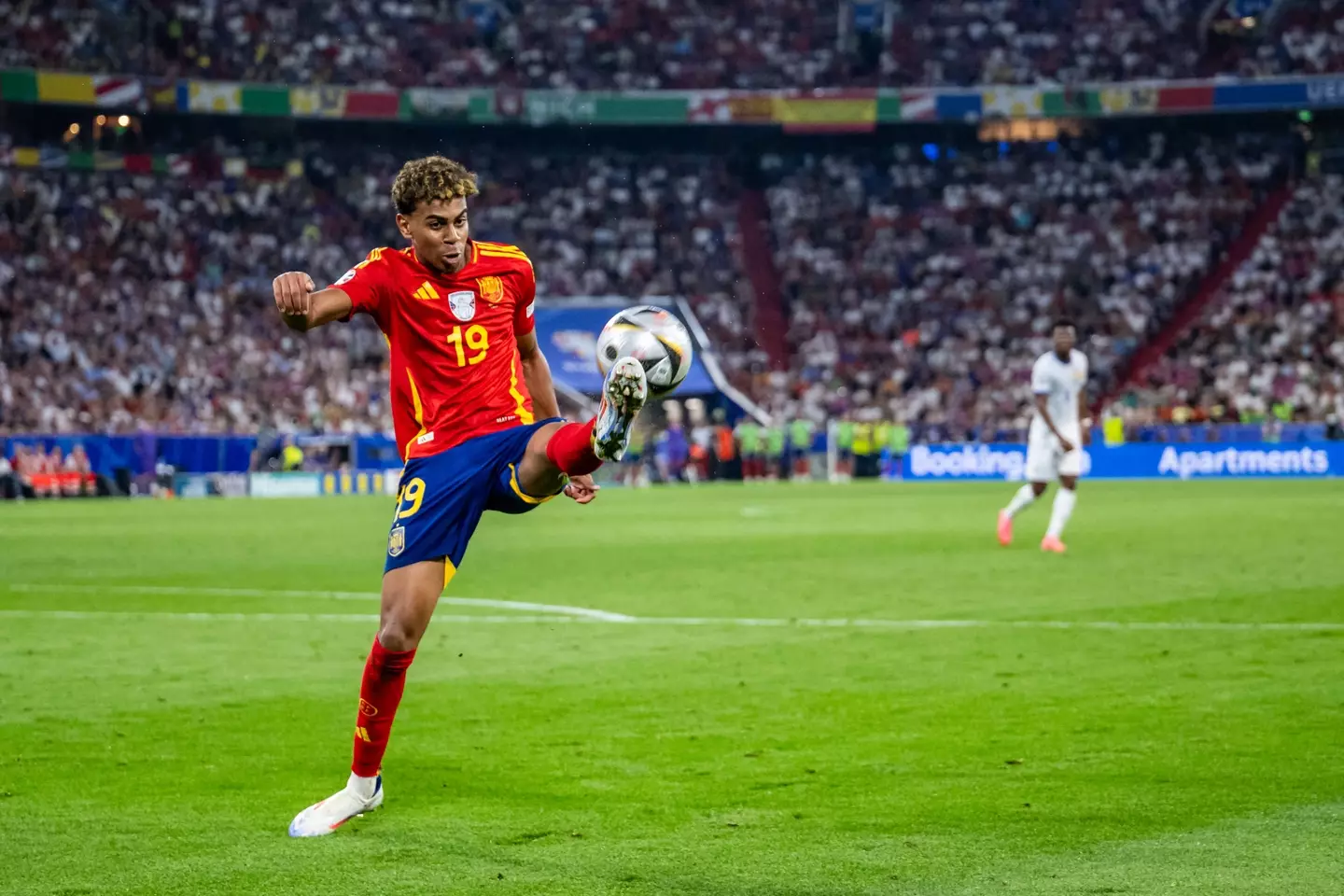 Lamine Yamal lifted the best young player of the tournament award at Euro 2024. Image credit: Getty
