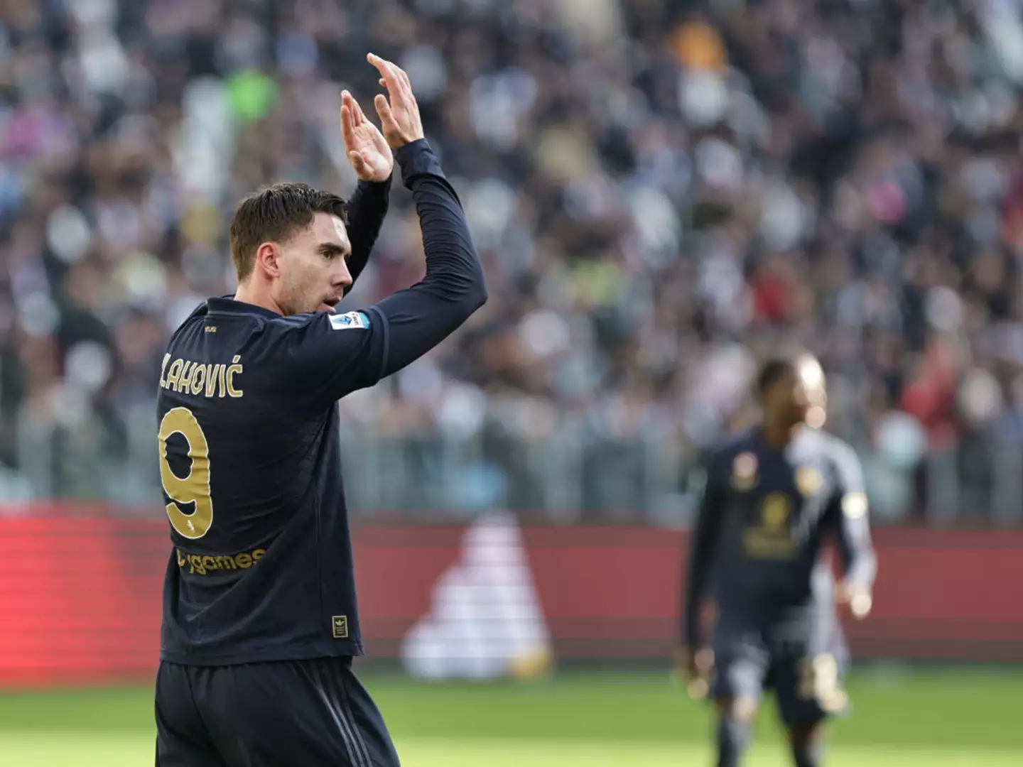 Dusan Vlahovic has scored 54 goals and assisted 11 in 129 appearances for Juventus. (Image: Getty)