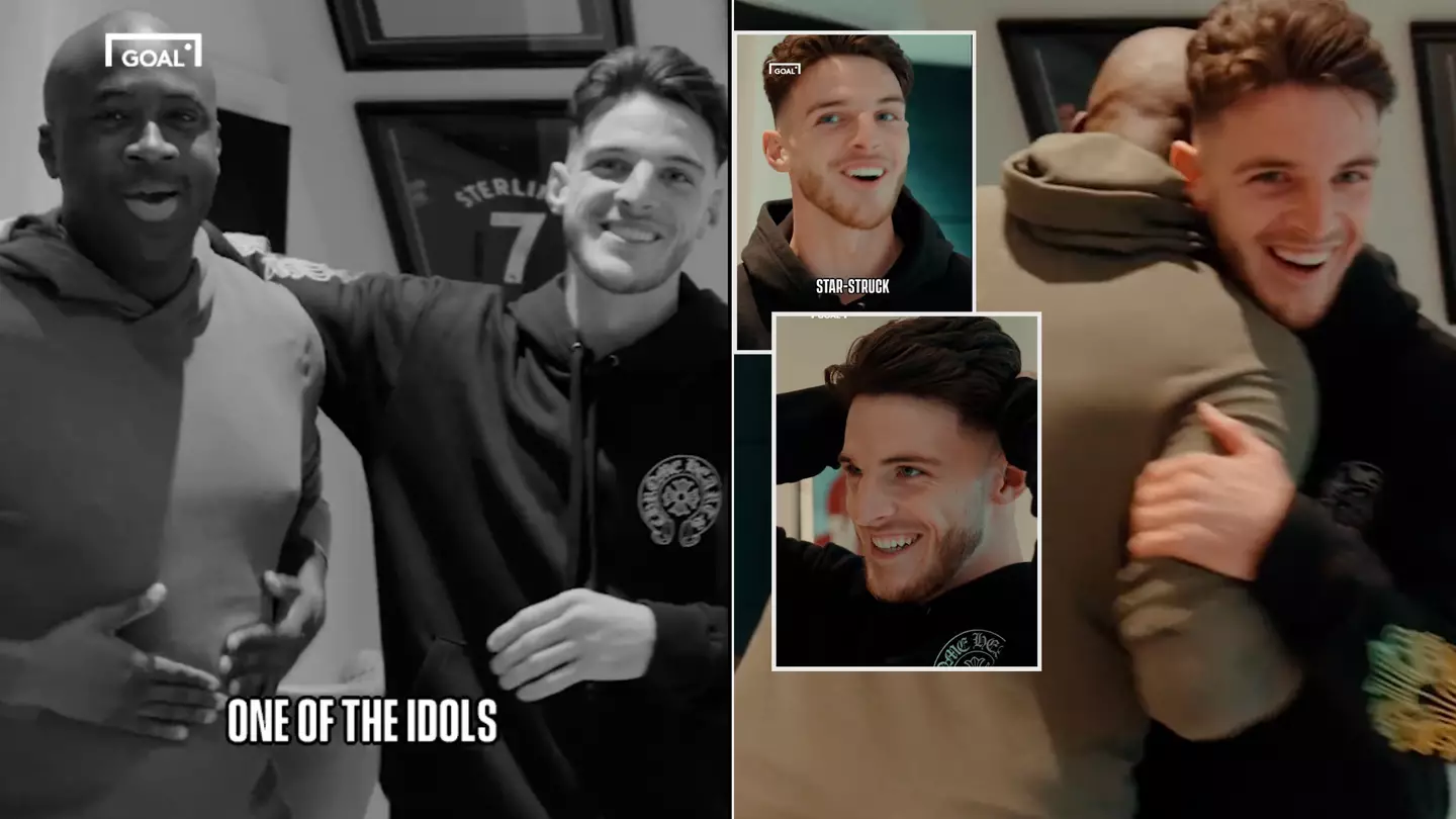 Declan Rice was starstruck when Yaya Toure visited him, fans think it's a sign