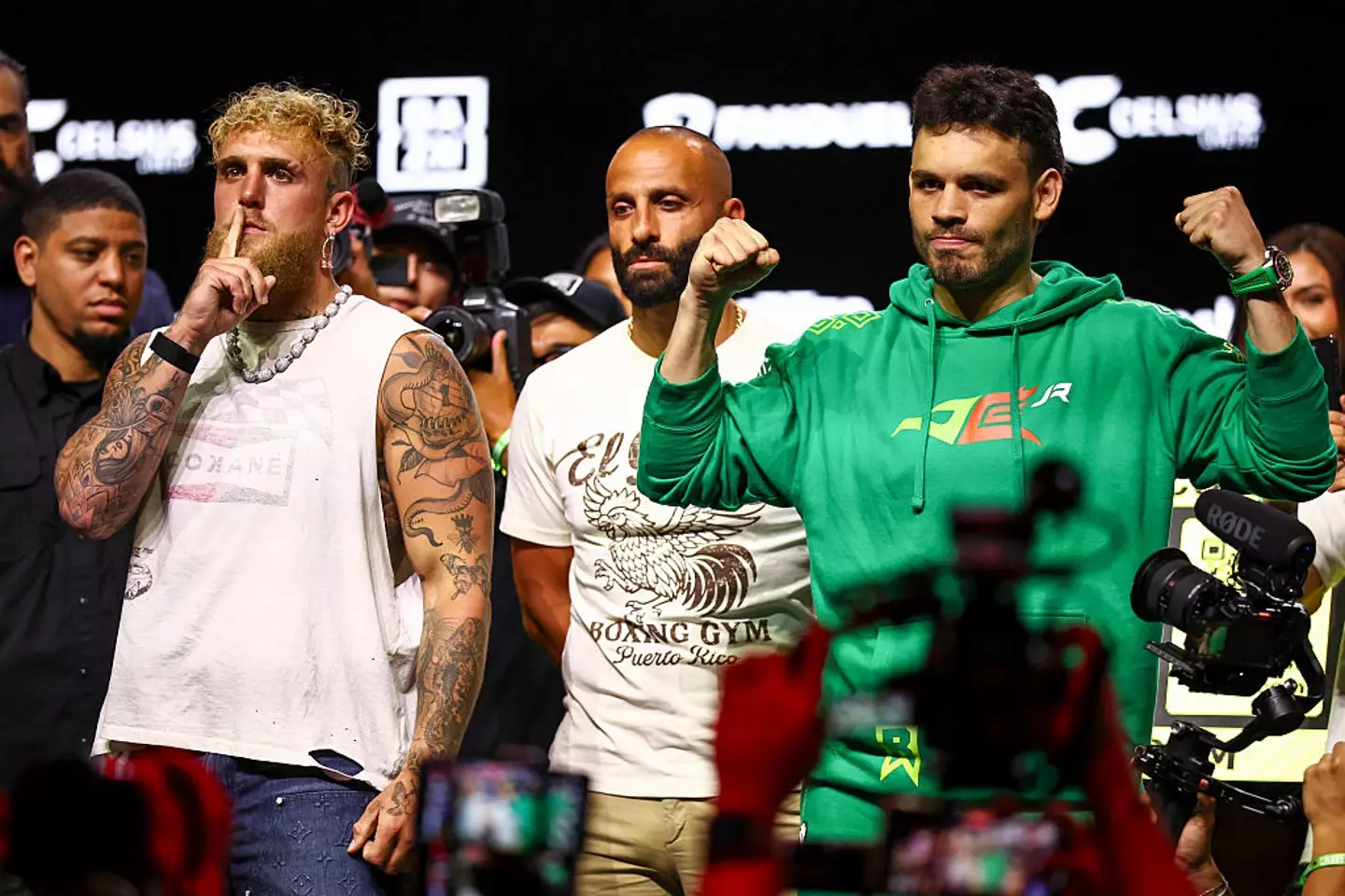 Jake Paul faces Julio Cesar Chaves Jr at the Honda Centre in Anaheim, California on Sunday. (Image: Getty)