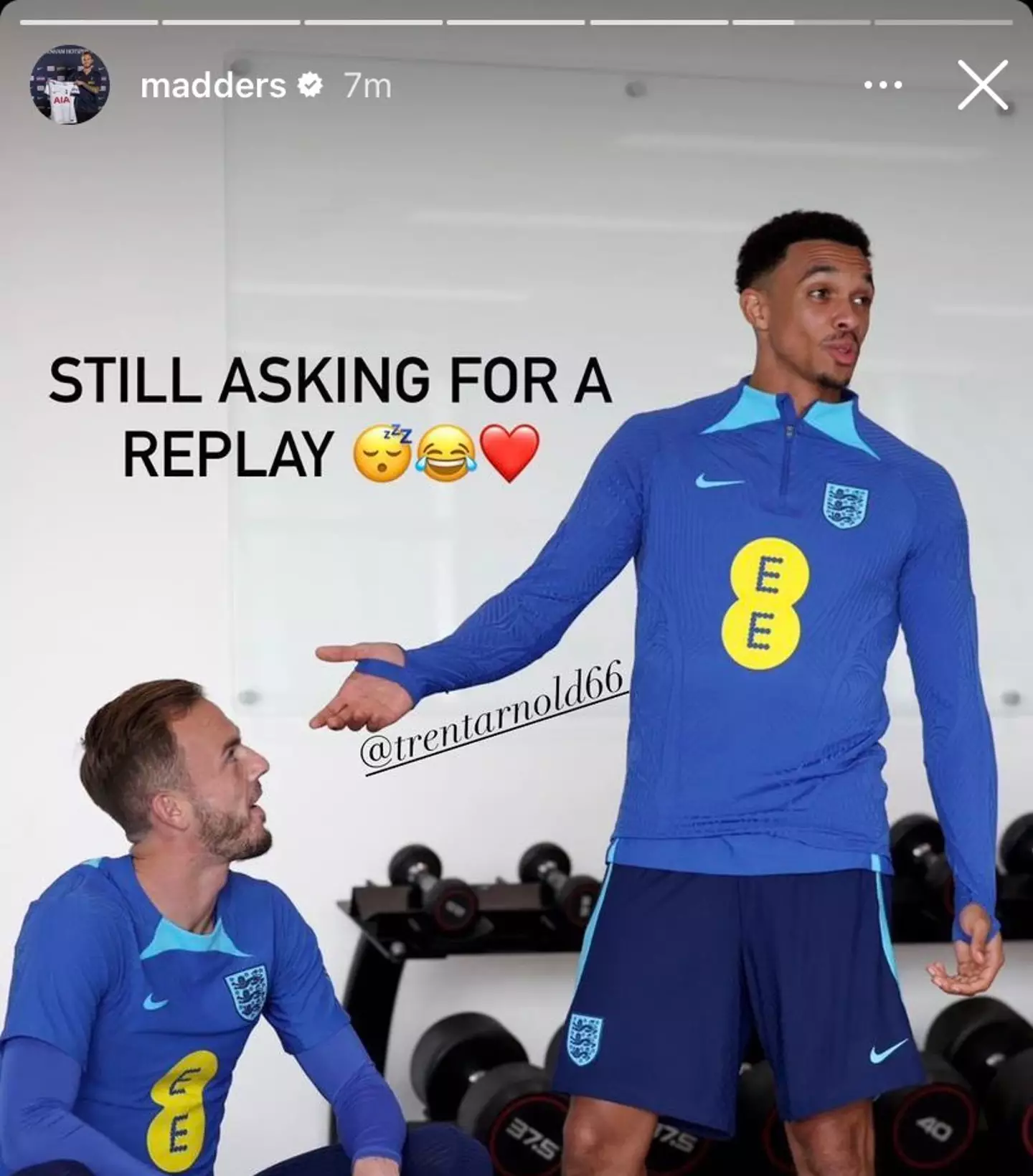 Image: Instagram/James Maddison