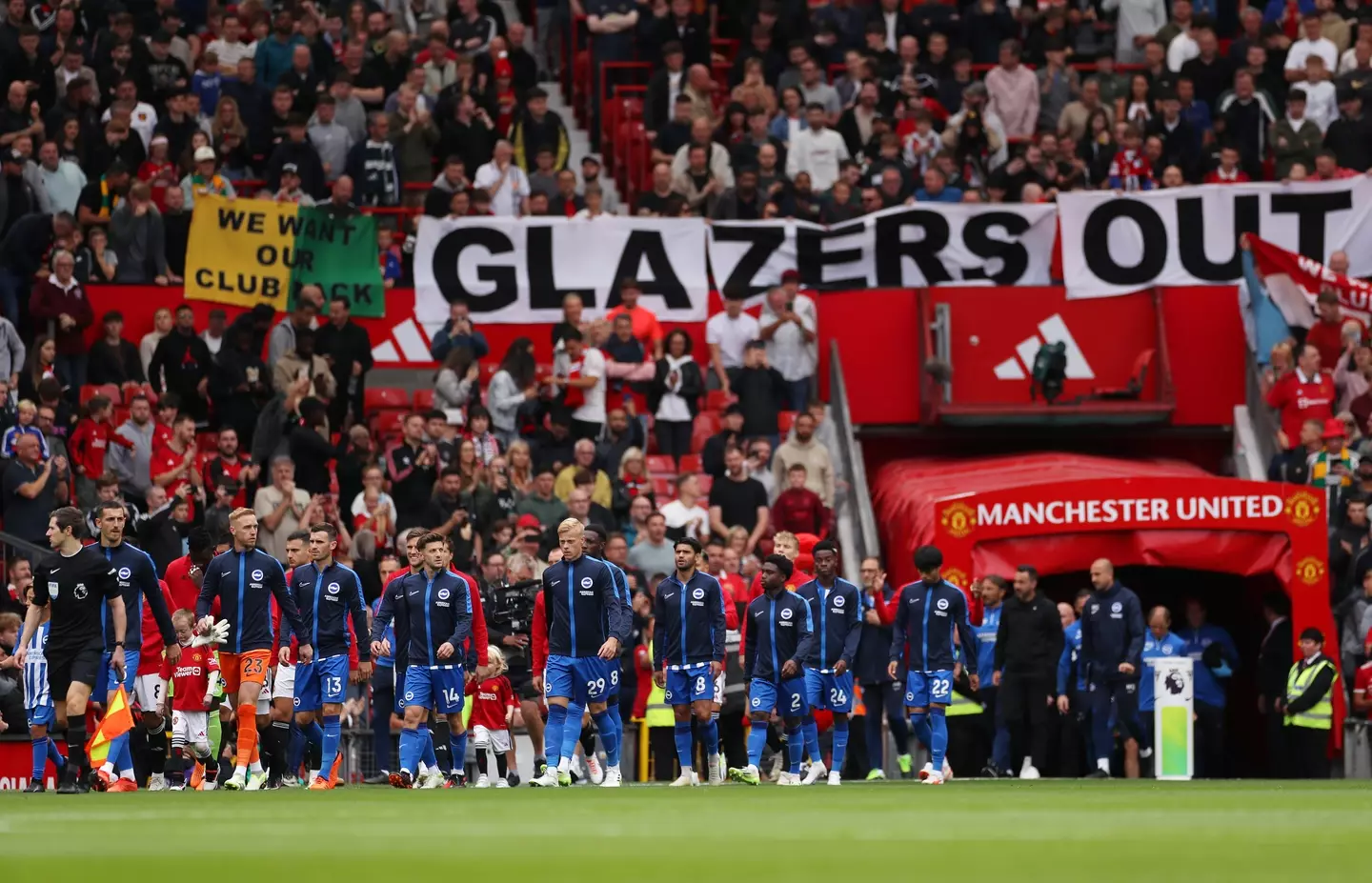 Manchester United fans protest against the Glazers. Image: Getty