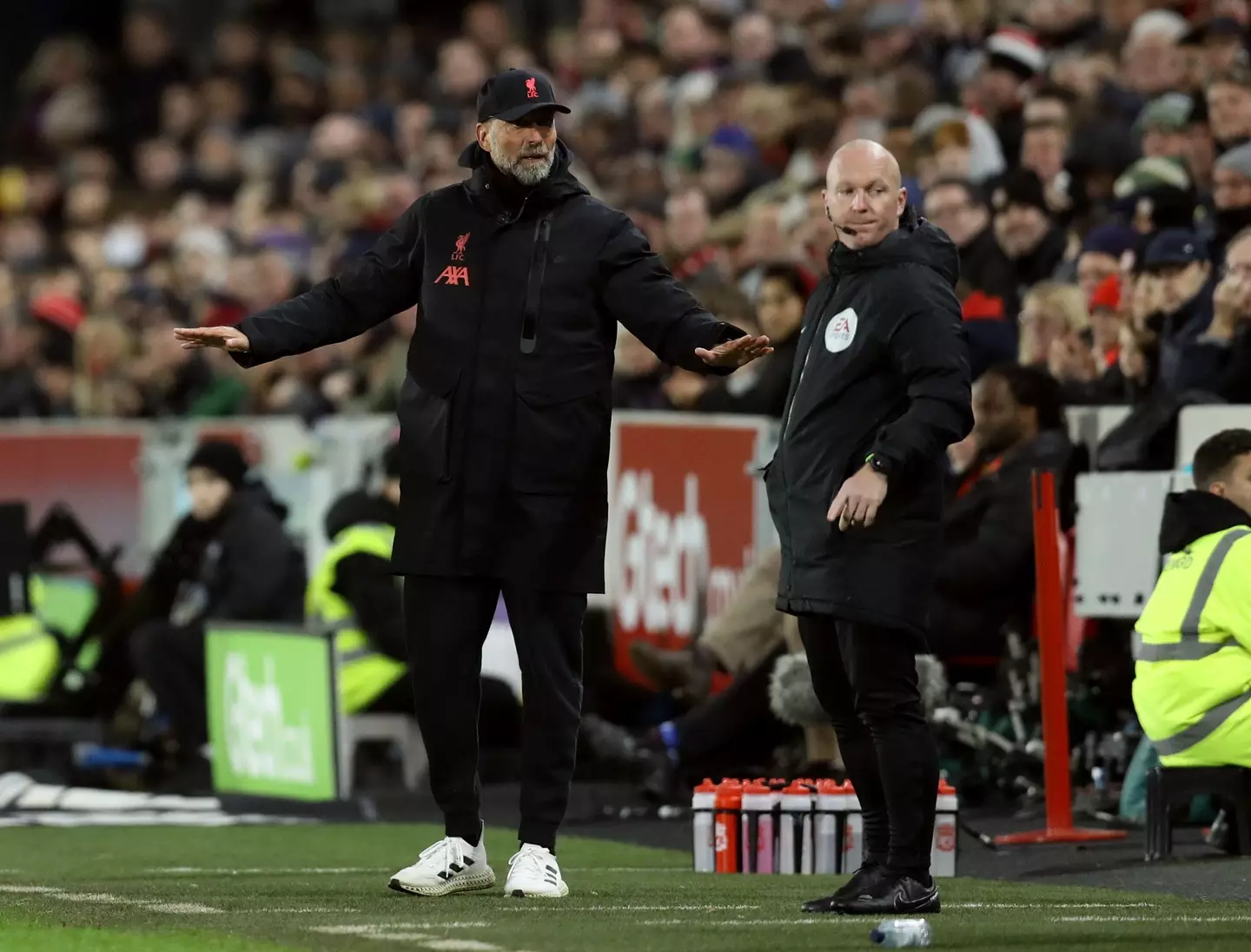 Klopp was not happy with the officials. Image: Alamy