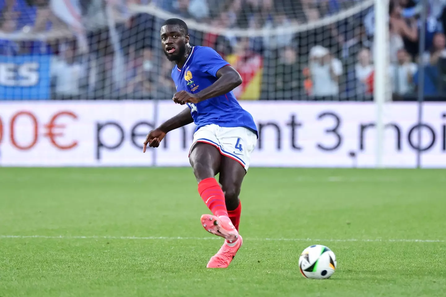 Upamecano started alongside Liverpool’s Konate as France went on to claim a comfortable 3-0 victory (Getty)