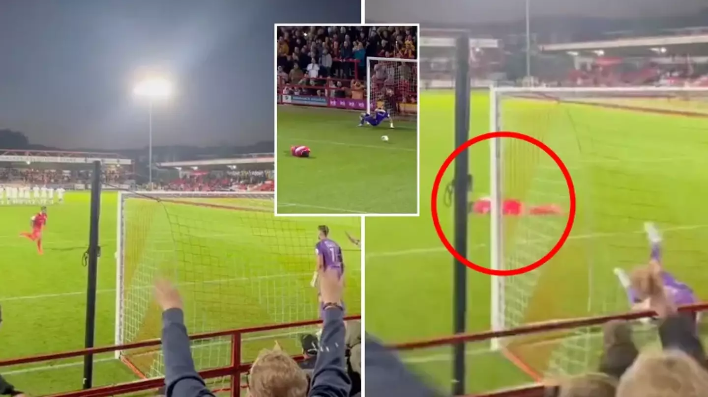 The worst penalty you'll ever see took place during Accrington vs. Bradford, the fans behind the goal made it