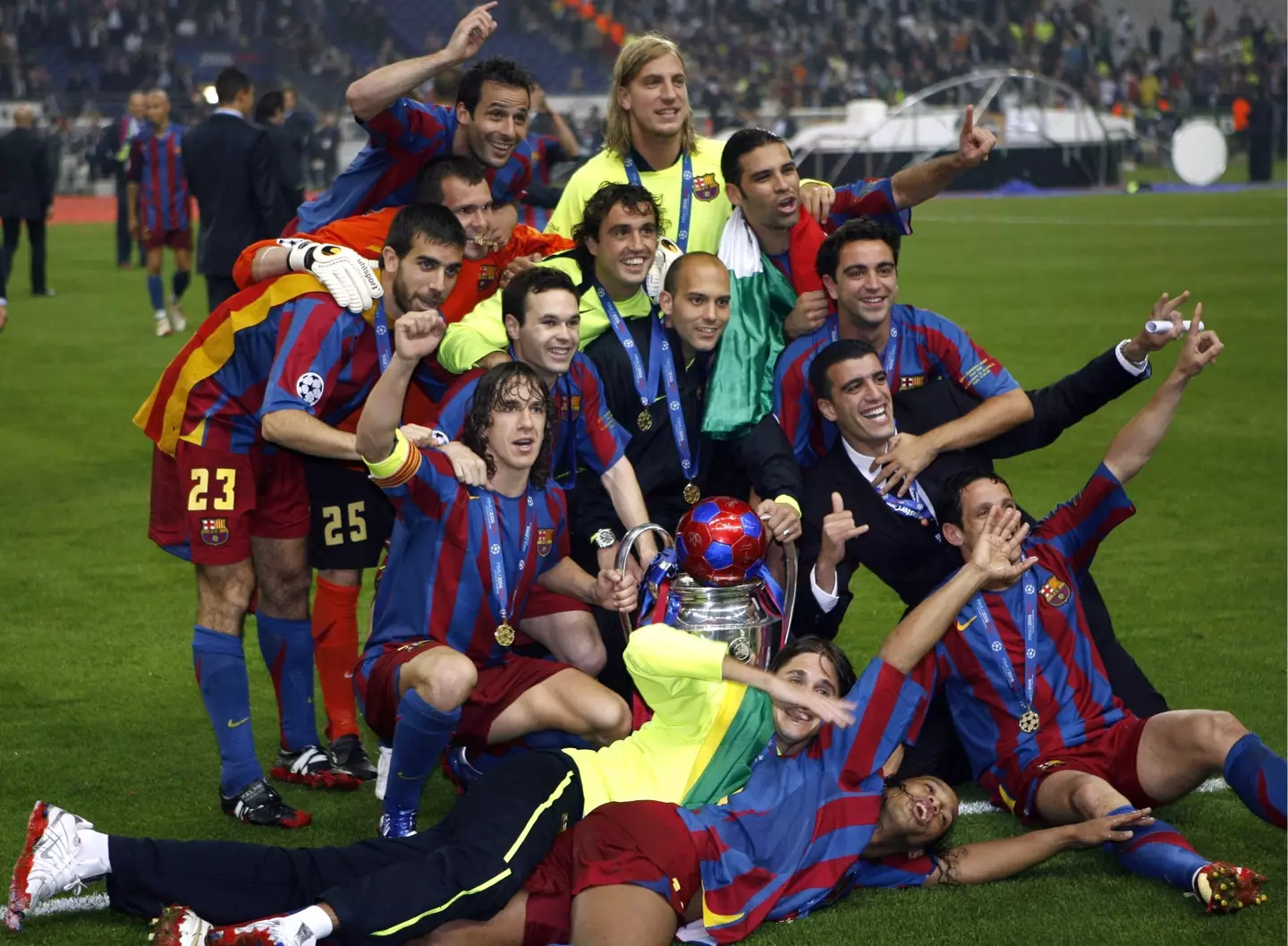 Barcelona were triumphant over Arsenal in the 2006 Champions League final. (Alamy)