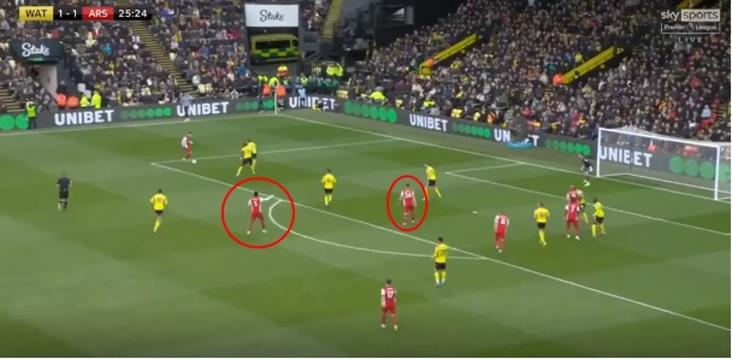 Xhaka is given the licence to roam forward, such is the trust in Partey