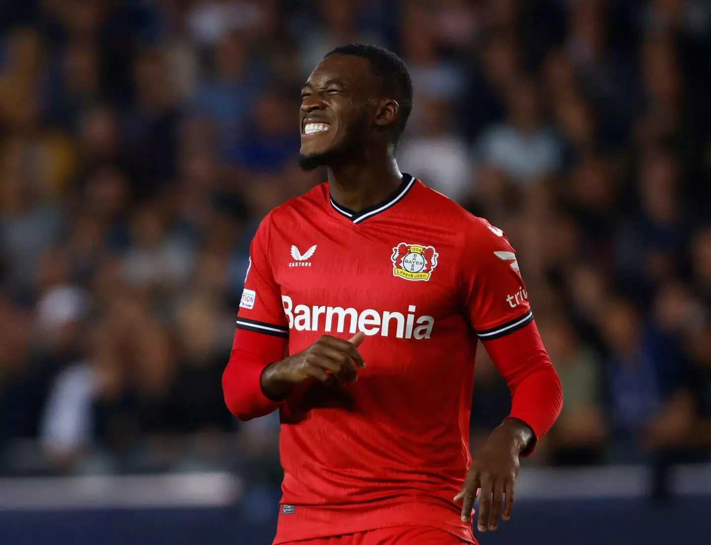 Callum Hudson-Odoi in action for Bayer Leverkusen. (Alamy)