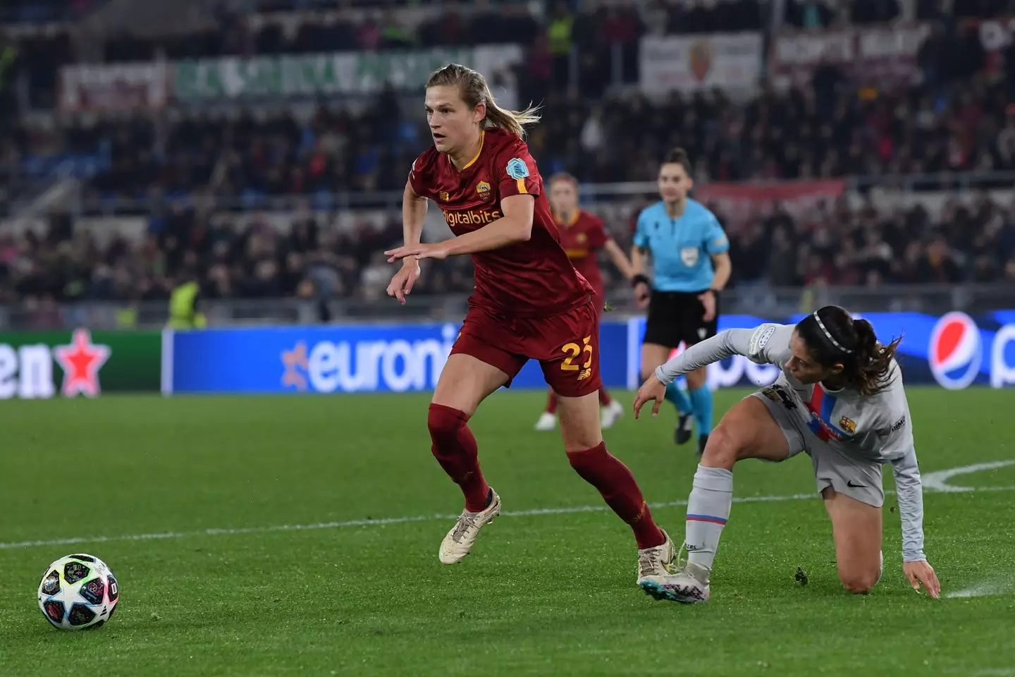Wenninger playing against Barcelona in the Champions League earlier this season. Image: Alamy