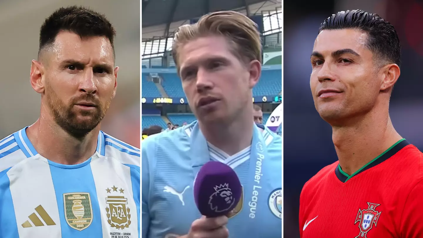 Kevin De Bruyne didn't hesitate when asked if he would prefer to play with Cristiano Ronaldo or Lionel Messi