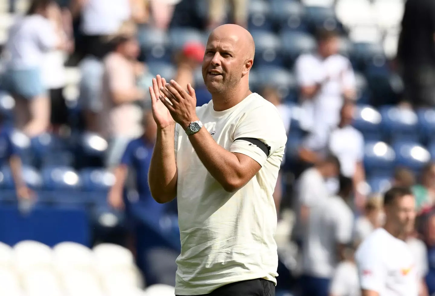 Arne Slot is looking to fine tune his squad ahead of the 25/26 season. Image: Getty