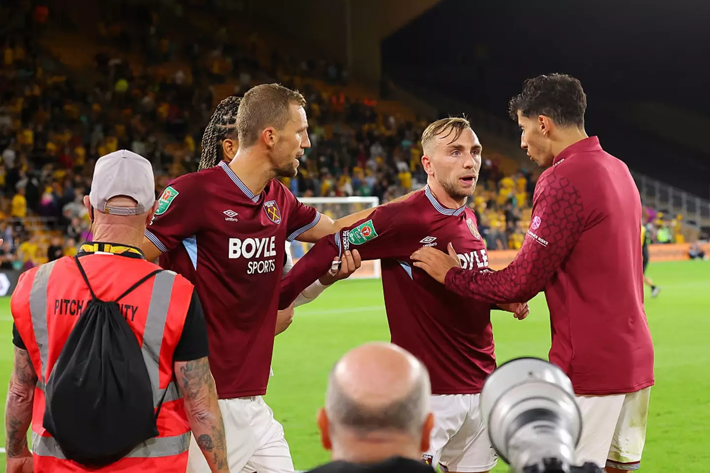 Jarrod Bowen was incensed (Credit:Getty)