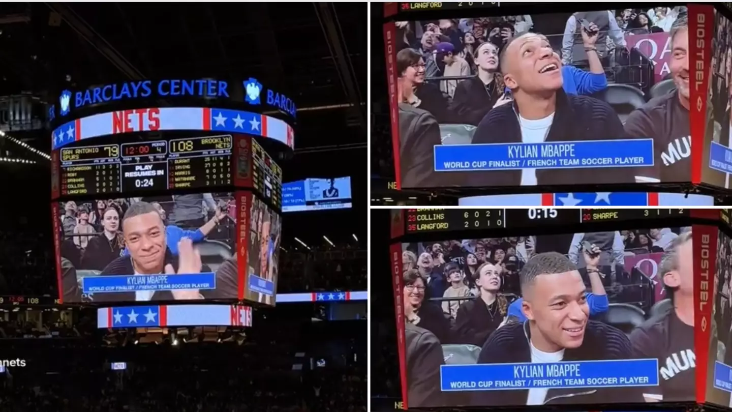 The spine-tingling reaction Kylian Mbappe got at an NBA game proves he’s on Ronaldo and Messi’s level