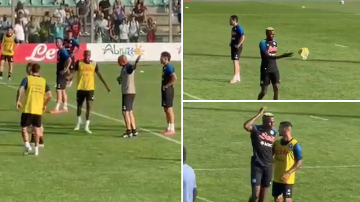 Napoli's Record €70 Million Signing Victor Osimhen Is Brutally Told To 'Have A Shower' During Open Training Session