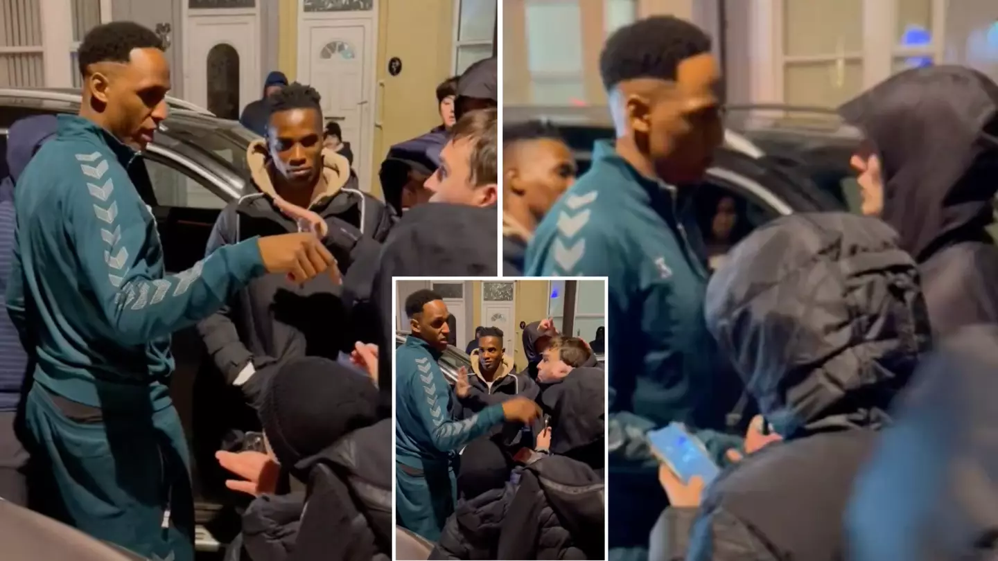'Shameful!' - Yerry Mina confronted by furious Everton fans on street as KID forced to watch on from car