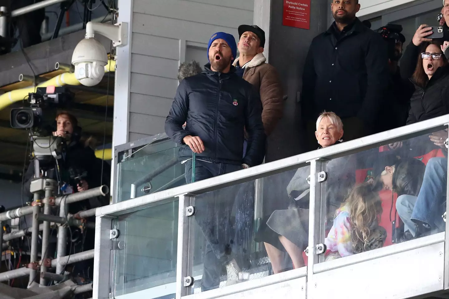 Reynolds and McElhenney watched on as Wrexham recorded a landmark win. (PA Images)