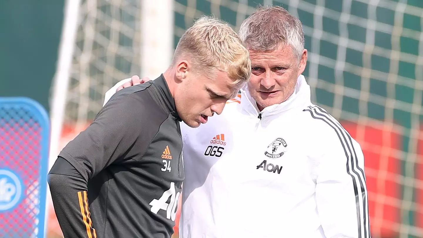 Donny van de Beek and Ole Gunnar Solskjaer (Alamy)