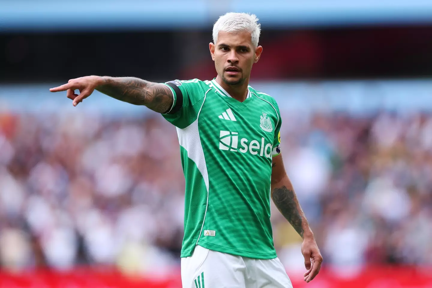 Bruno Guimaraes in action for Newcastle United. Image: Getty